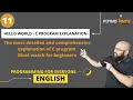 Hello World - C program complete explanation English