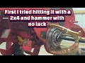Removing a tiller hub with the right tools king kutter tiller