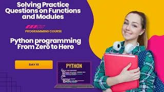 Python programming day 13 Python Functions Modules - Practice Exercises with Solutions