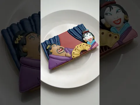Mulan cookie🍪 everything linked in my bio #cookiedecorating #oddlysatisfying #asmr #mulan