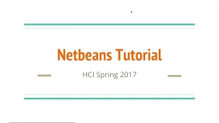 Getting Started with Netbeans