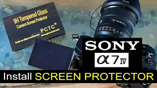 how to install glass screen protector sony a7iv camera