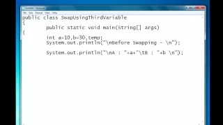 Swapping Two Variable Using Temp variable