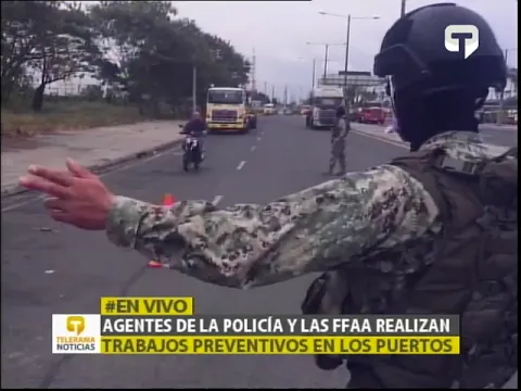 Agentes de la policía y las FF.AA. realizan trabajos preventivos en los puertos