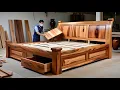 Download Lagu Impressive Bed Making Process | From Raw Wood To Masterpiece | Young Carpenter With Top Skills
