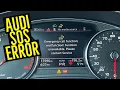 Audi SOS Emergency Call Function malfunction