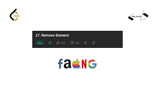 27 Remove Elements Leetcode 27 Solution Java Array Two Pointers
