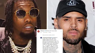 chris brown u0026 offset air eachother all the way out on ig over 21 savage meme