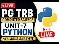 PG TRB Computer Science Unit 7 Python Syllabus Analysis