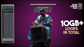 free download 800 afrobeat loops 2026 starter sample pack drums melody loops voxs midi kit