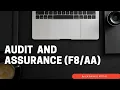 ACCA F8-AA - Audit and Assurance