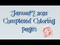 January 2021 Completed Coloring Pages