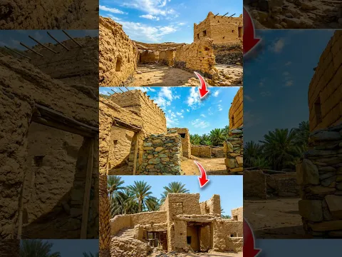 Mus houses of Companions of the Prophet ﷺ 1400 Old Village #shorts