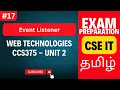 JavaScript Event Listeners Explained Unit 2 CCS375 Web Technologies Exam Preparation