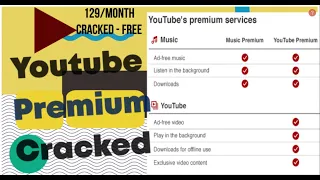 Download Youtube Premium Cracked. Watch Video in Background, Play video as an MP3 and more. MP3