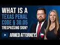 Texas Penal Code 30 05 Trespassing Sign New Constitutional Carry Sign