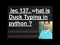 what is Duck Typing in python