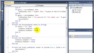 Visual Basic VB Guessing Game with Procedure Parameters