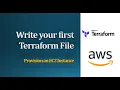 2 Terraform - Write your 1st Terraform manifest Provision an EC2 instance on AWS using Terraform