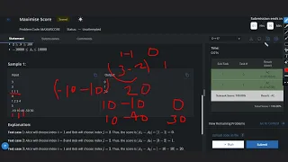 Maximise Score MAXIMSCORE Codechef Solutions