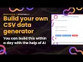 How to build your own CSV data generator without coding