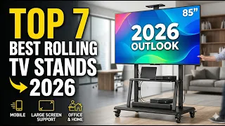 Top 7 Best TV Rolling Stands 2026 - Mobile TV Stand for Home Office Large Screens