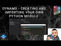 Dynamo Creating and Importing your own Python Module Coding