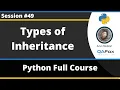 Types of Inheritance Python Tutorial - Part 49