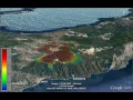 Farakla 2016 wildfire 9-hour wildfire spread simulation