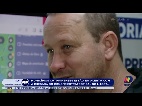 Municípios catarinenses estão em alerta com a chegada do ciclone extratropical no Litoral