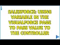 Salesforce Using variable in the visualforce page to pass value to the controller