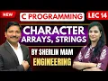 Character Arrays Strings in C C Programming Lecture 14 Engineering Sherlin Mam Dinesh Sir