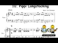 Piano Part for Pippi Longstocking for String Orchestra and Piano by violinfriends