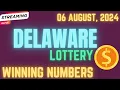 Delaware Day Lottery Results For - 06 Aug 2024
