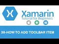 Xamarin Forms How to add Toolbar Item