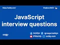 JavaScript interview questions part 1