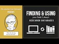 Finding and Using your Public Library s Research Databases