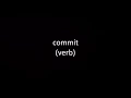 commit verb