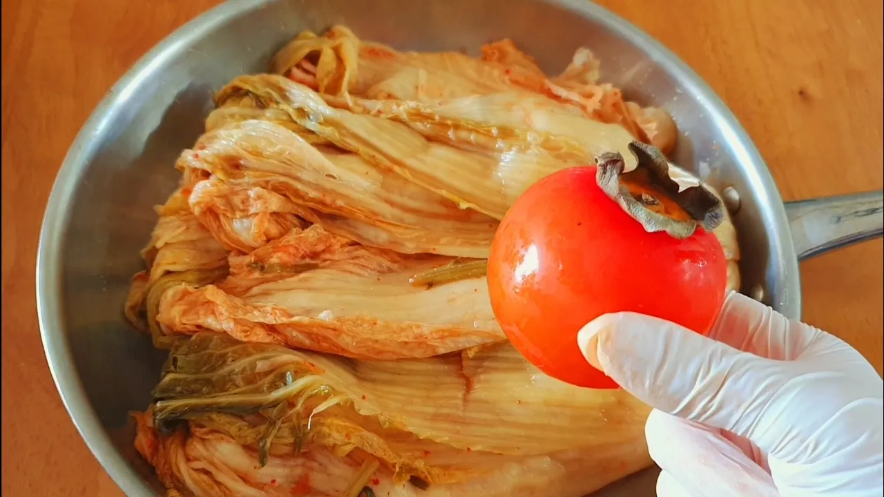 홍시 묵은지 김치찜