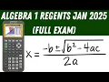 Algebra 1 Regents - January 2025 Full Exam