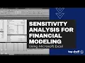 Sensitivity Analysis for Financial Modeling Microsoft Excel