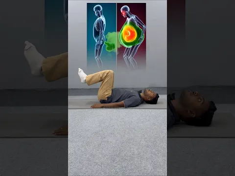 Bloated from sitting? Try this gentle lying-down knee-hug exercise.