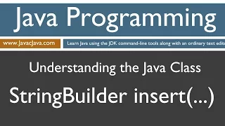 Learn Java Programming - StringBuilder insert Method Tutorial