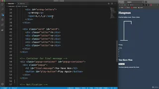 Hangman game using java-script part 3