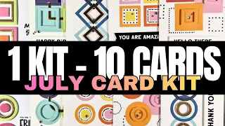 1 kit 10 cards sss july card kit