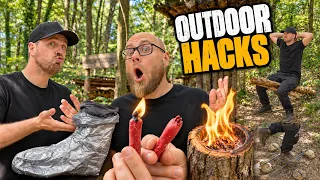 GENIAL oder KOMPLETTER MÜLL?! Wir testen virale TikTok OUTDOOR-HACKS - Bushcraft Survival Hacks