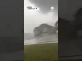 Tornado Debris Fills the Air in Clarksville Tennessee