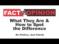 Fact vs Opinion Explained For Kids Adults