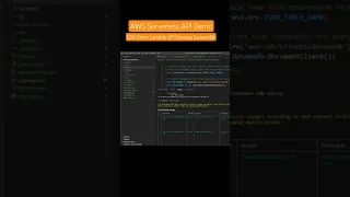 AWS Serverless API Demo CDK Iac Demo - Lambda ApI Gateway DynamoDb