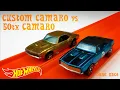 Hot Wheels drag race Custom Camaro vs the 67 Camaro 50th Anniversary